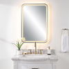 Crofton Lighted Brass Vanity Mirror thumbnail 1