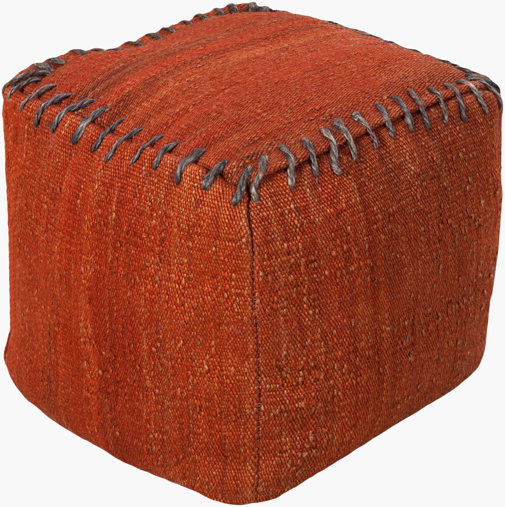 Woodstock Pouf, Ottoman by Surya, 18" width x 18" height