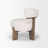 Souvik Dark Brown Wood with Oatmeal Fabric Accent Chair thumbnail 5