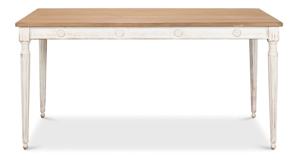 Lady's Dining Table, by Sarreid, 2'8" length x 5'3" width x 2'7" height View 2