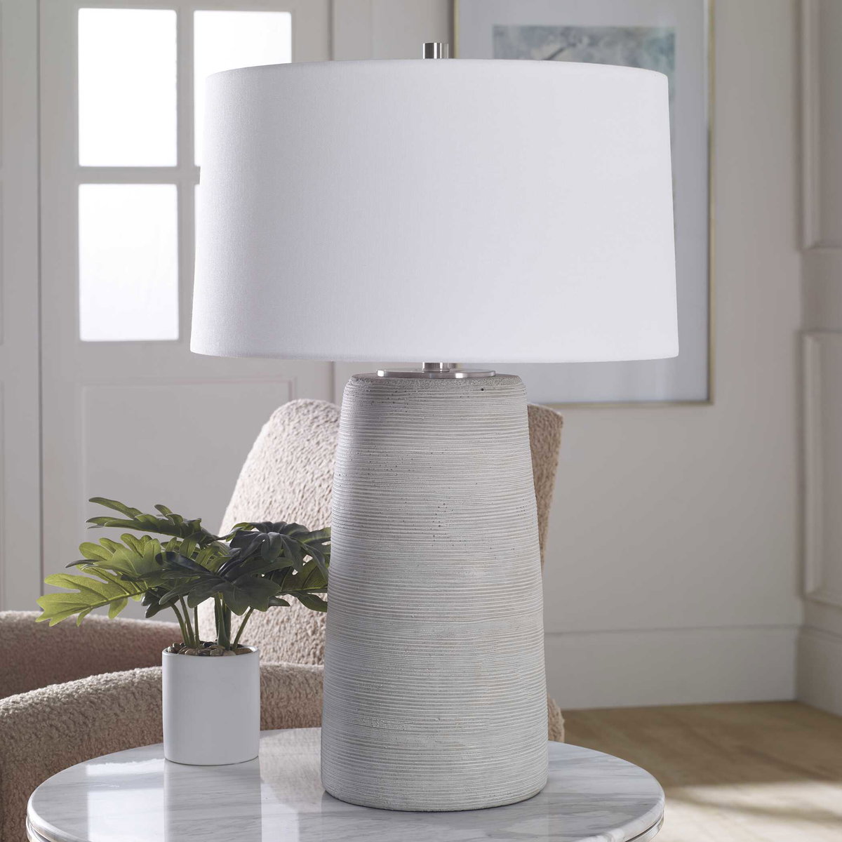 Mountainscape Ceramic Table Lamp, by Uttermost, 18" width x 27.5" height x 18" depth View 4