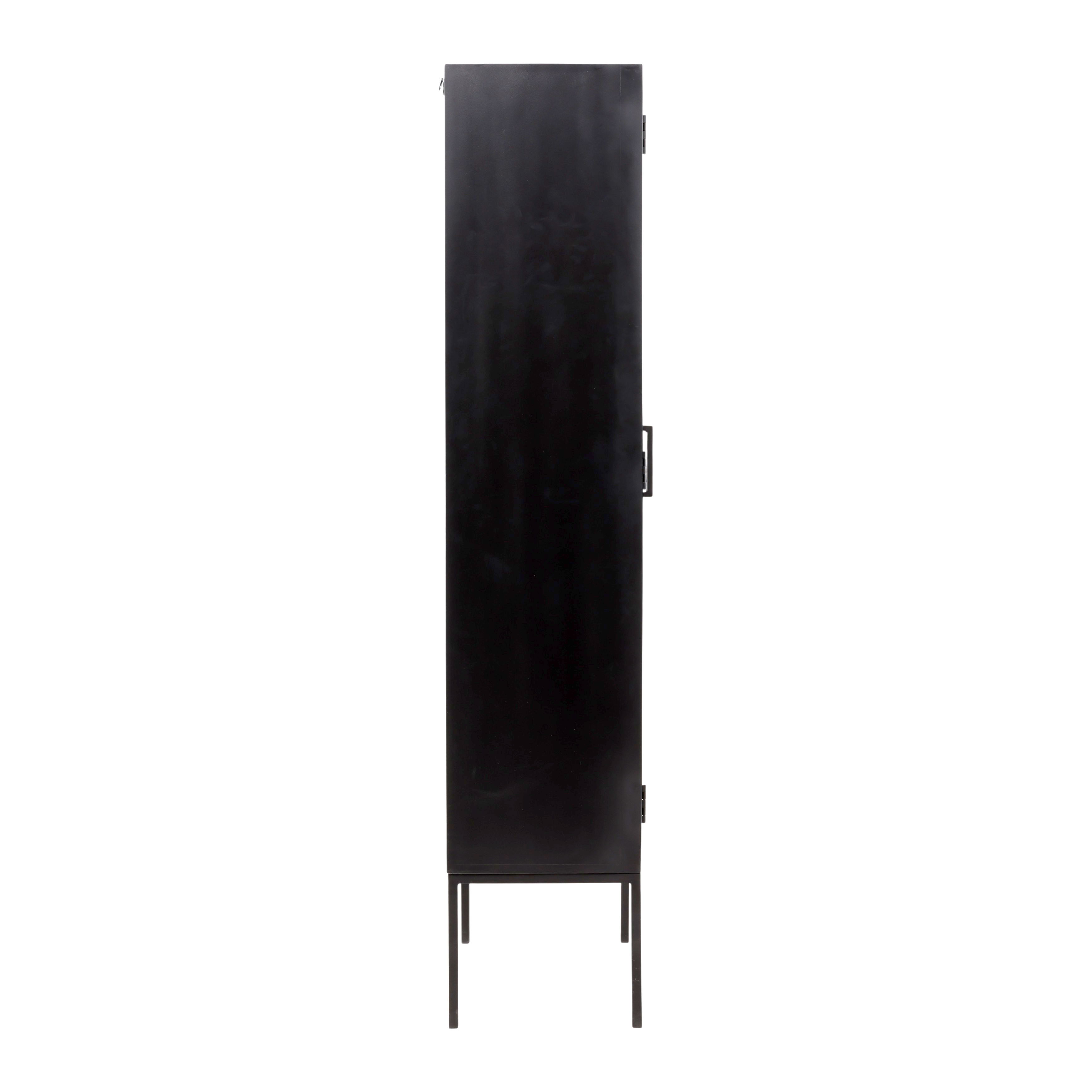 Imara Cabinet Black, Cabinets & Sideboard by Dovetail, 48" width x 74" height x 15" depth View 3