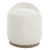 Swirl Swivel Sheepskin Ottoman, by Uttermost, 21" width x 24" height x 21" depth thumbnail 1