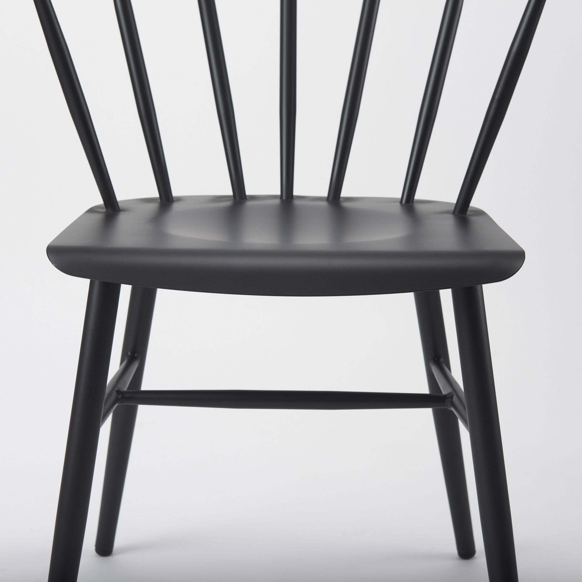 Colin  Black Metal Dining Chair, by Mercana, 21.26" length x 21.26" width x 30.32" height View 14