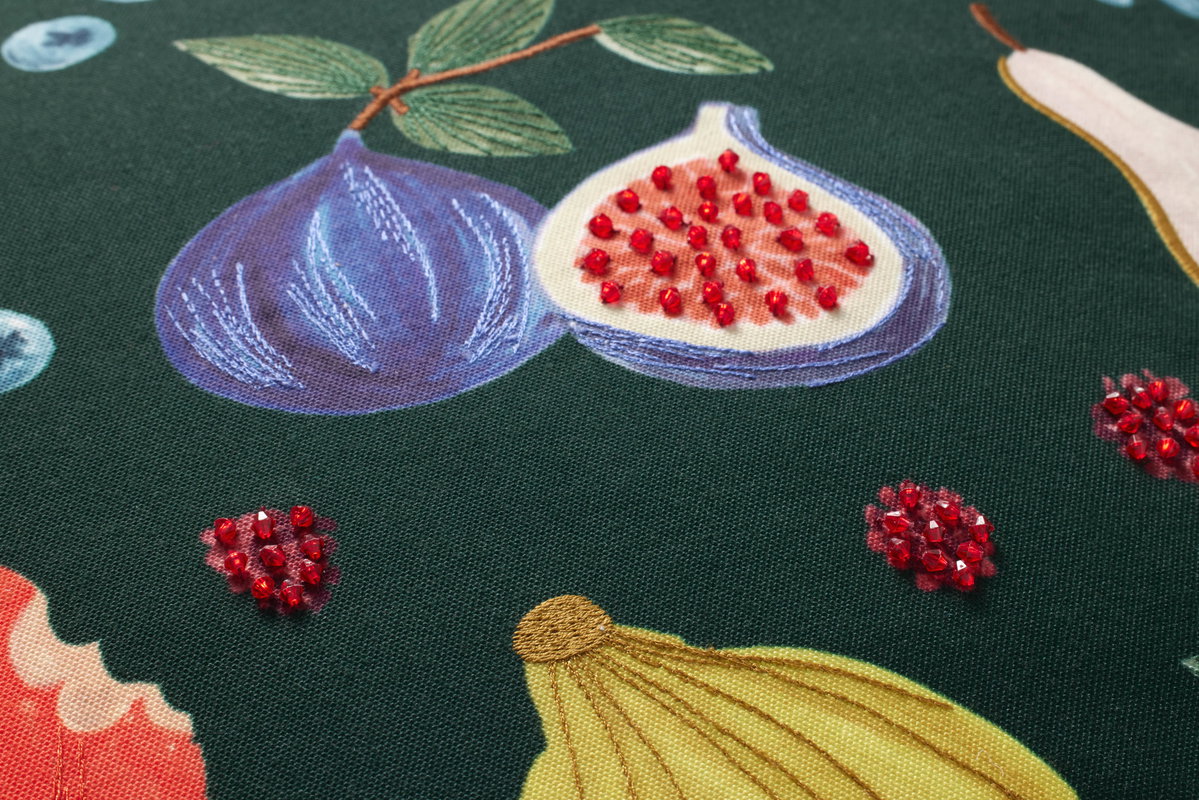 Rifle Paper Co. x Loloi Fruit Stand Pillow, Decorative Pillow, 22" length x 22" width View 3