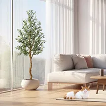 Online Designer Bedroom Artificial Olive Tree Faux Silk Olive Trees For Home Office Living Room