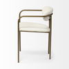 Parker I Cream Fabric Seat Gold Metal Frame Dining Chair thumbnail 6