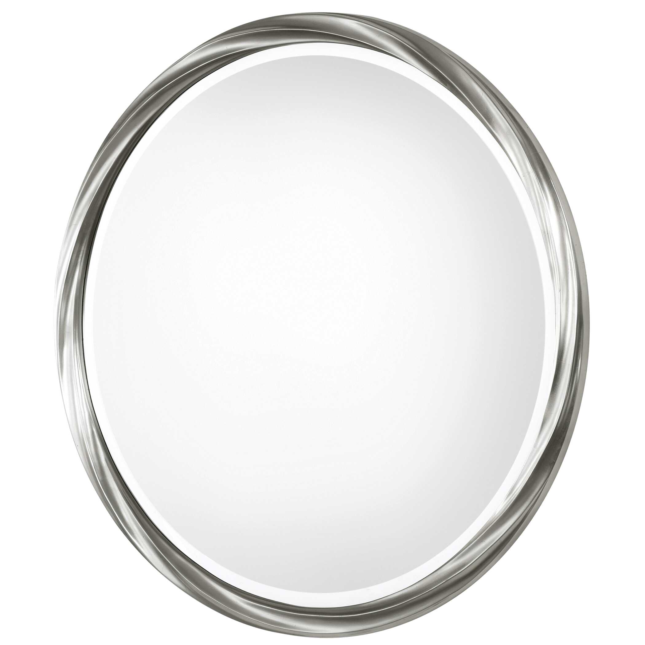 Orion Silver Round Mirror, by Uttermost, 36" width x 36" height x 1.25" depth View 4