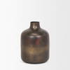 Daya Medium Antiqued Gold Metal Vase, by Mercana, 6.3" length x 6.3" width x 8.66" height thumbnail 4