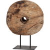 Incana 20L x 4W Natural Brown Reclaimed Wood Wheel Object, Decorative Object by Mercana, 20" length x 4" width x 26" height thumbnail 1