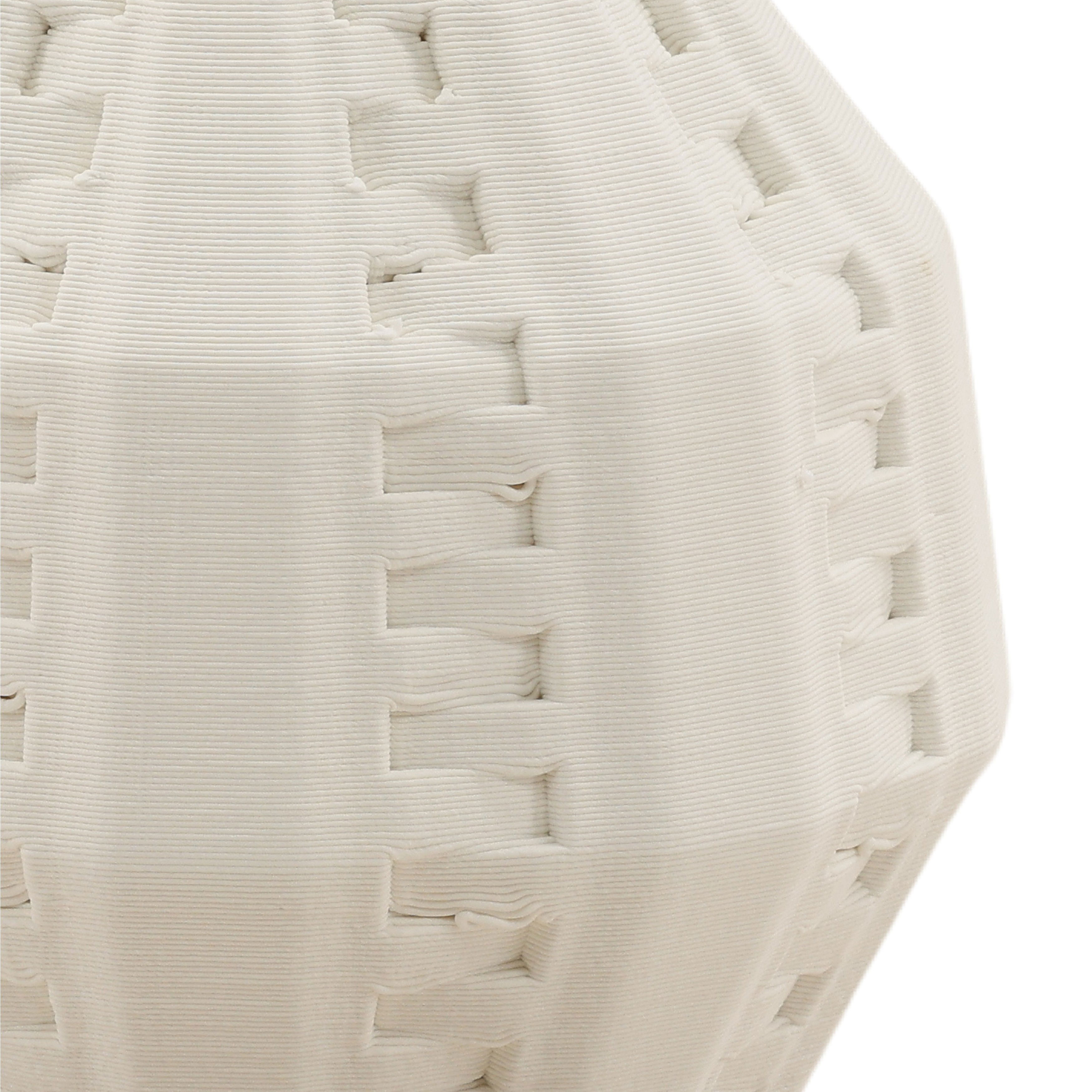 Ginevra Vase Ivory, Decor by Dovetail, 8.66" width x 8.27" height x 8.66" depth View 2