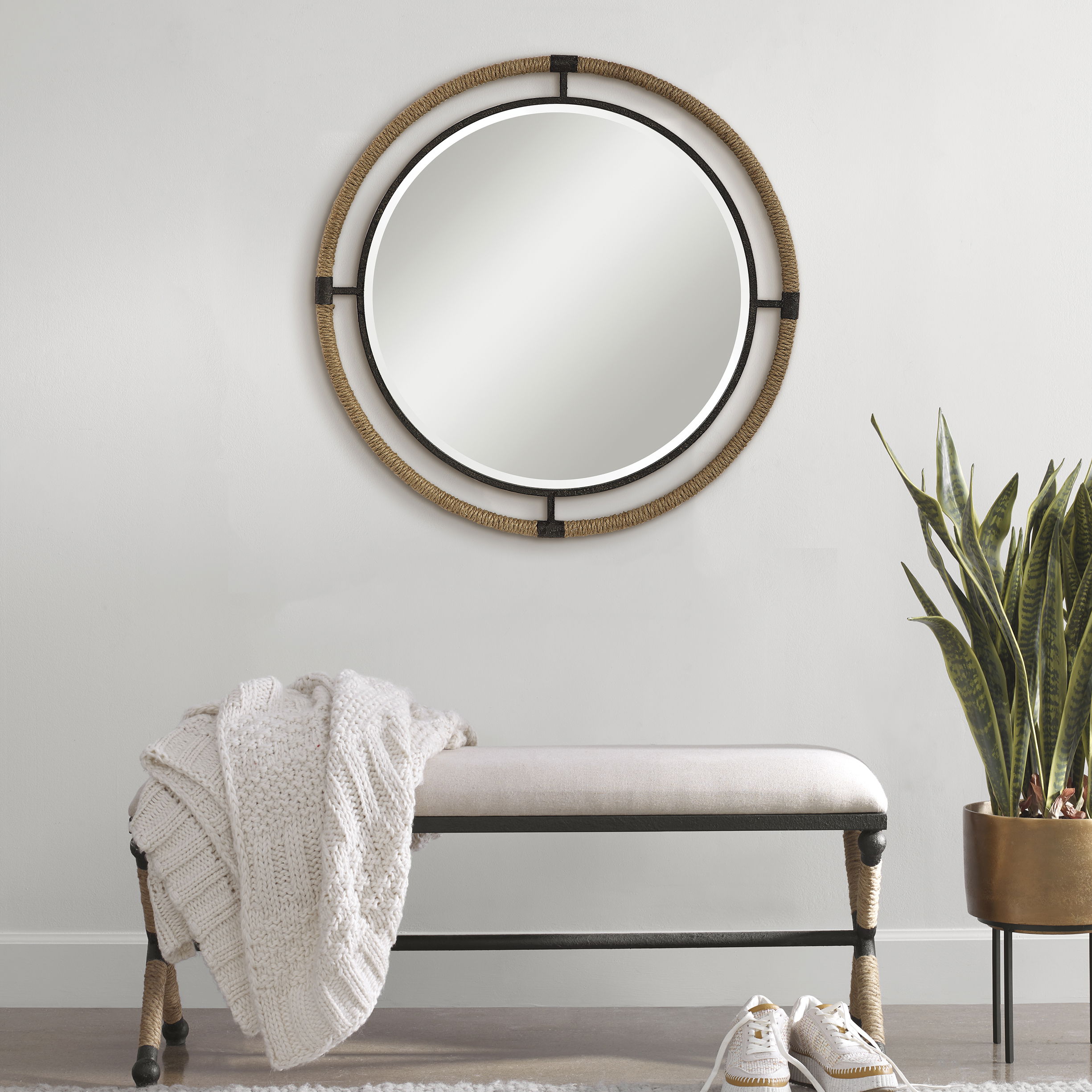 Melville Coastal Round Mirror large image 