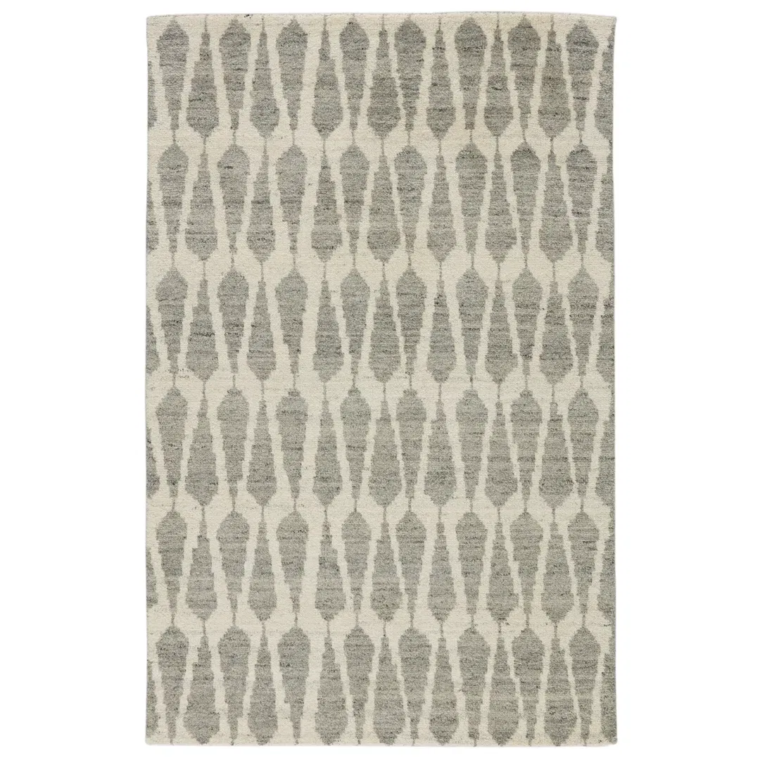 Asante Hand-Knotted Wool Ivory/Gray Area Rug large image 