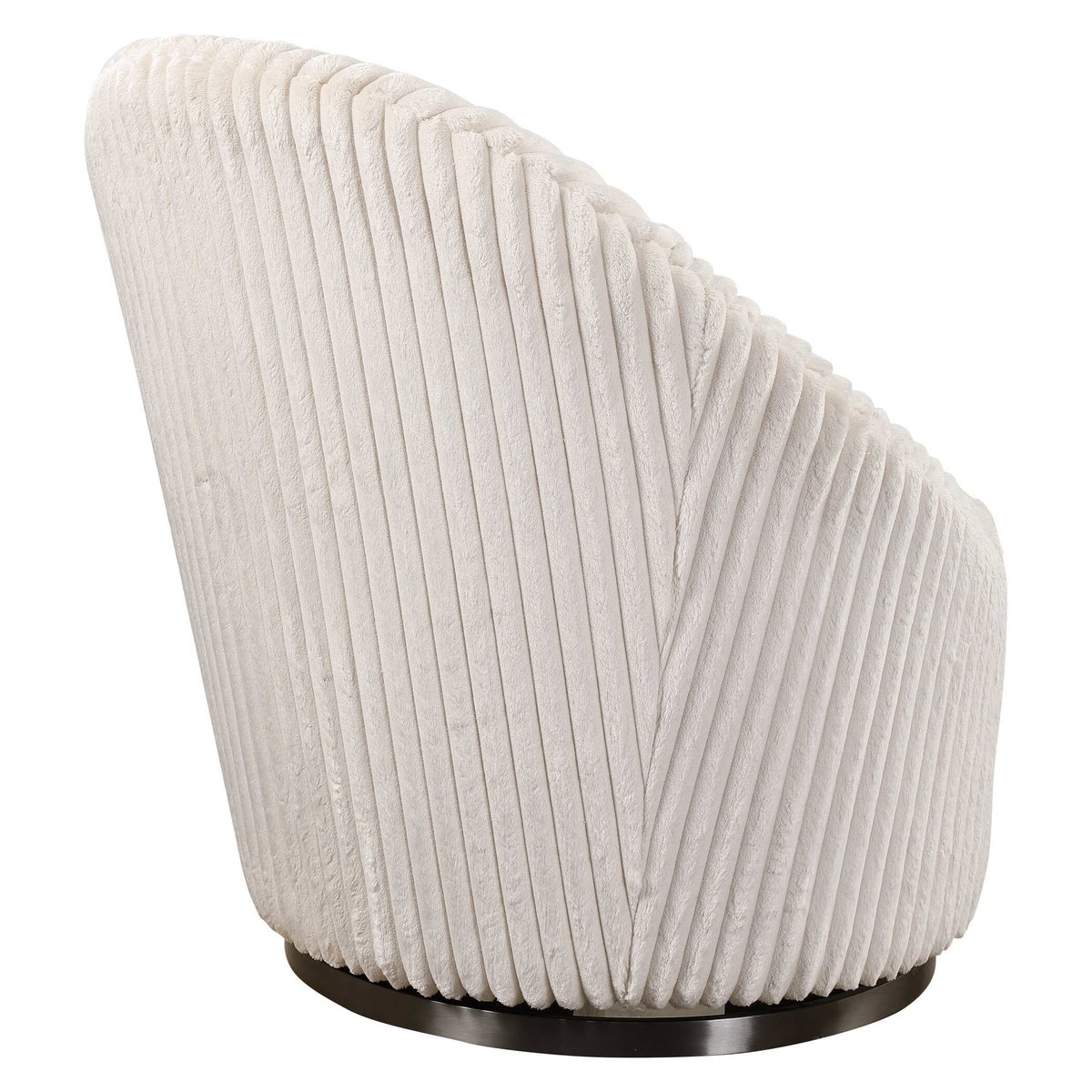Crue White Swivel Chair, Accent Chair by Uttermost, 29" width x 32" height x 31" depth View 7