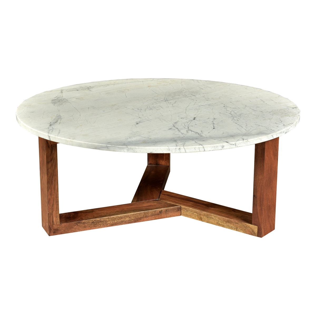 Jinxx Coffee Table White, by Moe's Home, 38" width x 15" height x 38" depth View 2