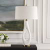 Promenade White Table Lamp, by Uttermost, 18" width x 33.25" height x 12" depth thumbnail 4
