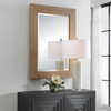 Bungalow Grass Cloth Mirror, by Uttermost, 2'8" width x 3'8.38" height x 1.5" depth thumbnail 4