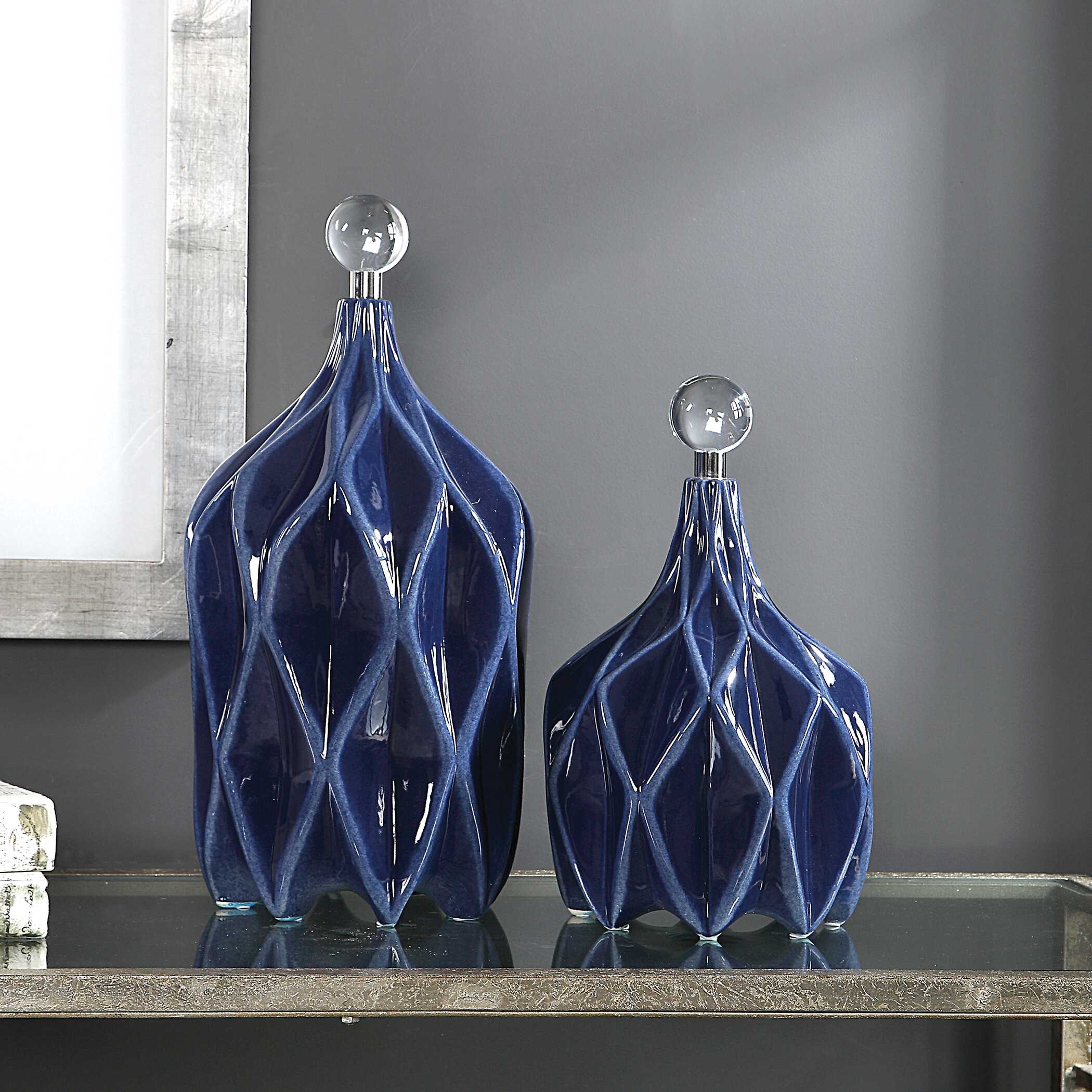 Klara Geometric Bottles Set/2 large image 