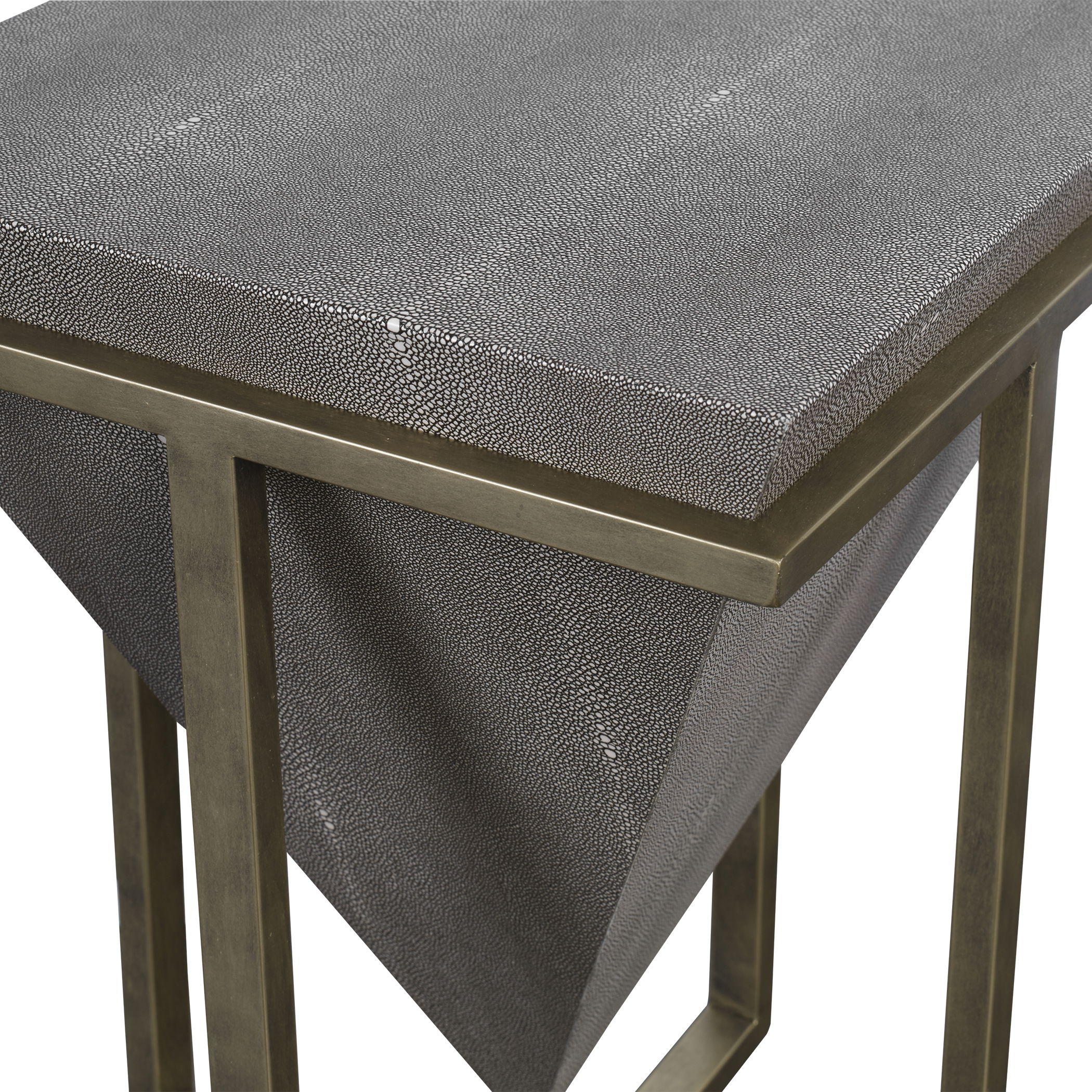 Bertrand Shagreen Accent Table large image 