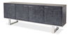 *Bronzini Credenza, Embossed Blue/Grey, Cabinets & Sideboard by Sarreid, 94" length x 20" width x 34" height thumbnail 1