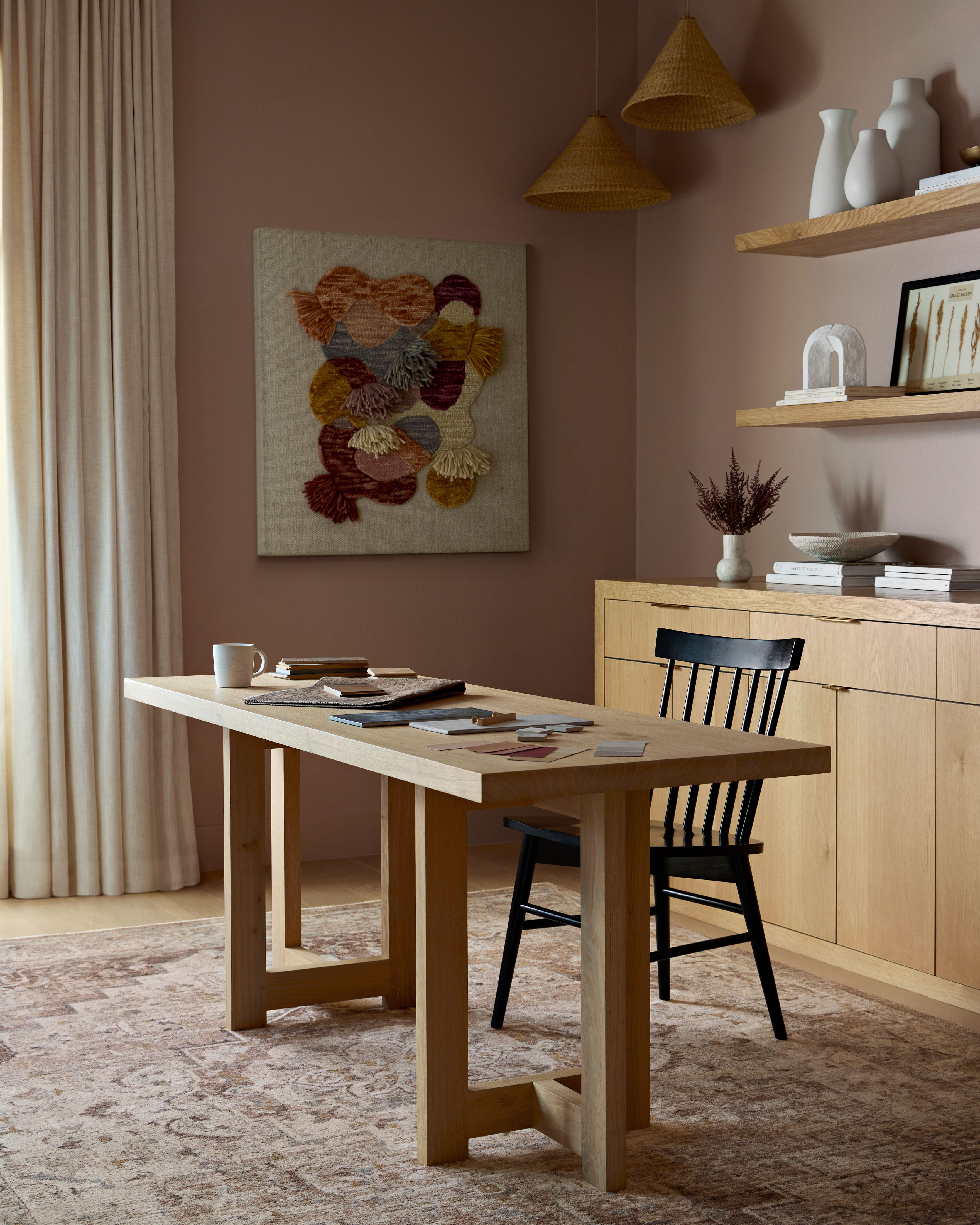 Loloi Abstract - Berry Wall Art large image 