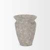 Utari Short Gray Brown with White Detailing Ceramic Floor Vase thumbnail 3