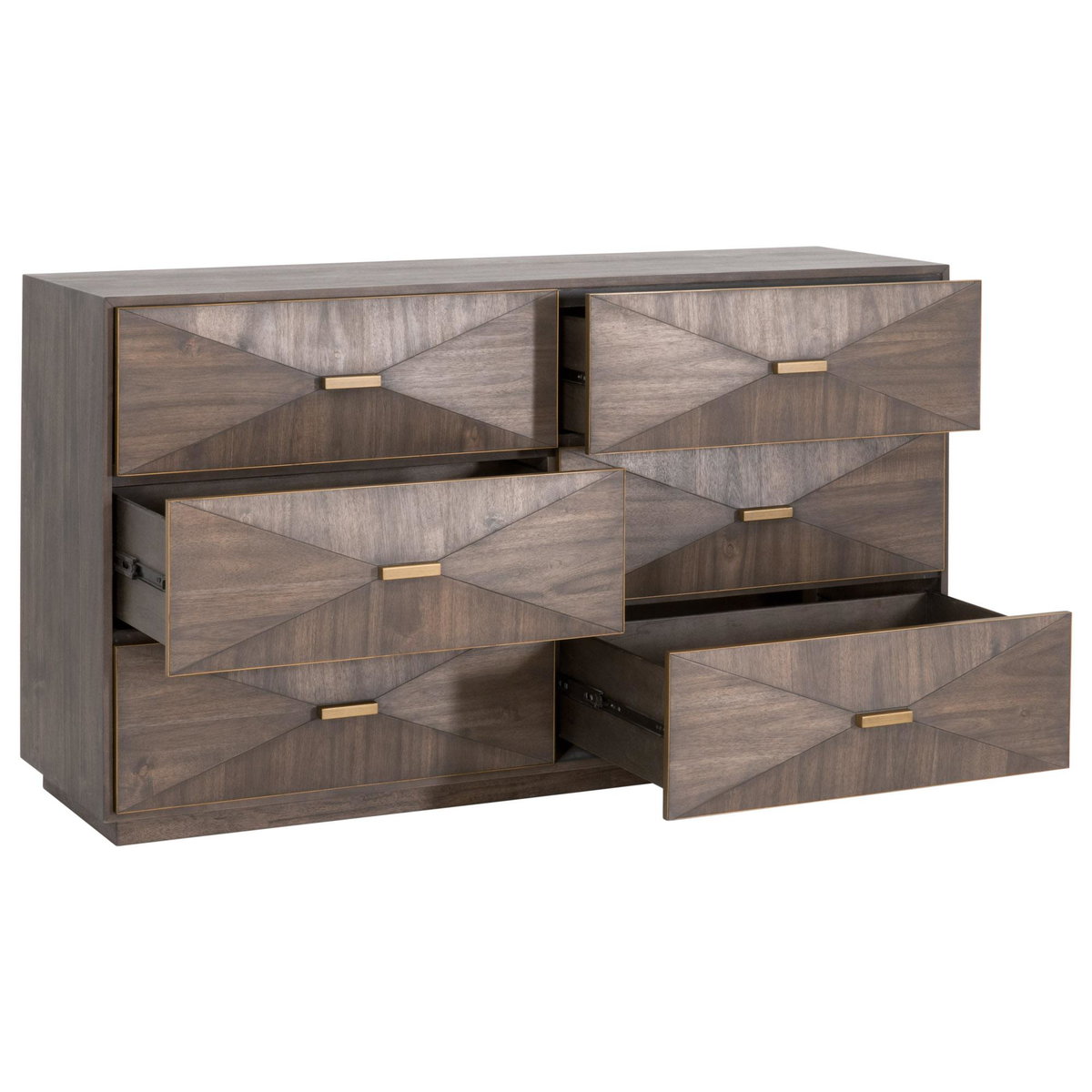 Wynn 6-Drawer Double Dresser, by Essentials for Living, 64" width x 36" height x 20" depth View 4