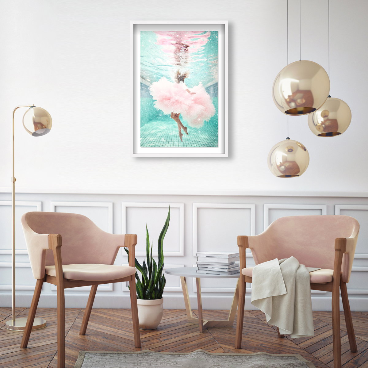 Aquatic Ballerina II (Diamond Dust), Art by Oliver Gal,  20x30 View 3