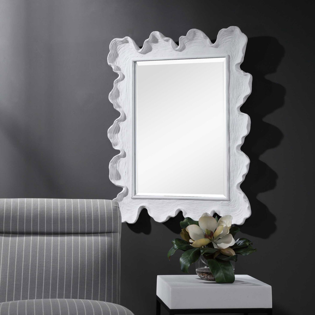 Sea Coral Coastal Mirror, by Uttermost, 27.12" width x 34.25" height x 2.5" depth View 6