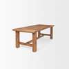 Stetson 94.5'L x 39'W Rectangular Trestle Dining Table | Natural Brown Wood | Seats 8, by Mercana, 94.5" length x 39" width x 30" height thumbnail 7