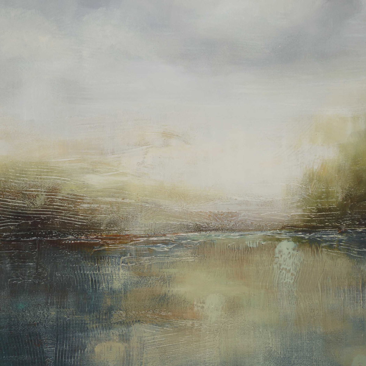 Blue Reverie Framed Abstract Lake Print, by Uttermost, 3'5.25" width x 2'11.25" height x 2.5" depth View 7