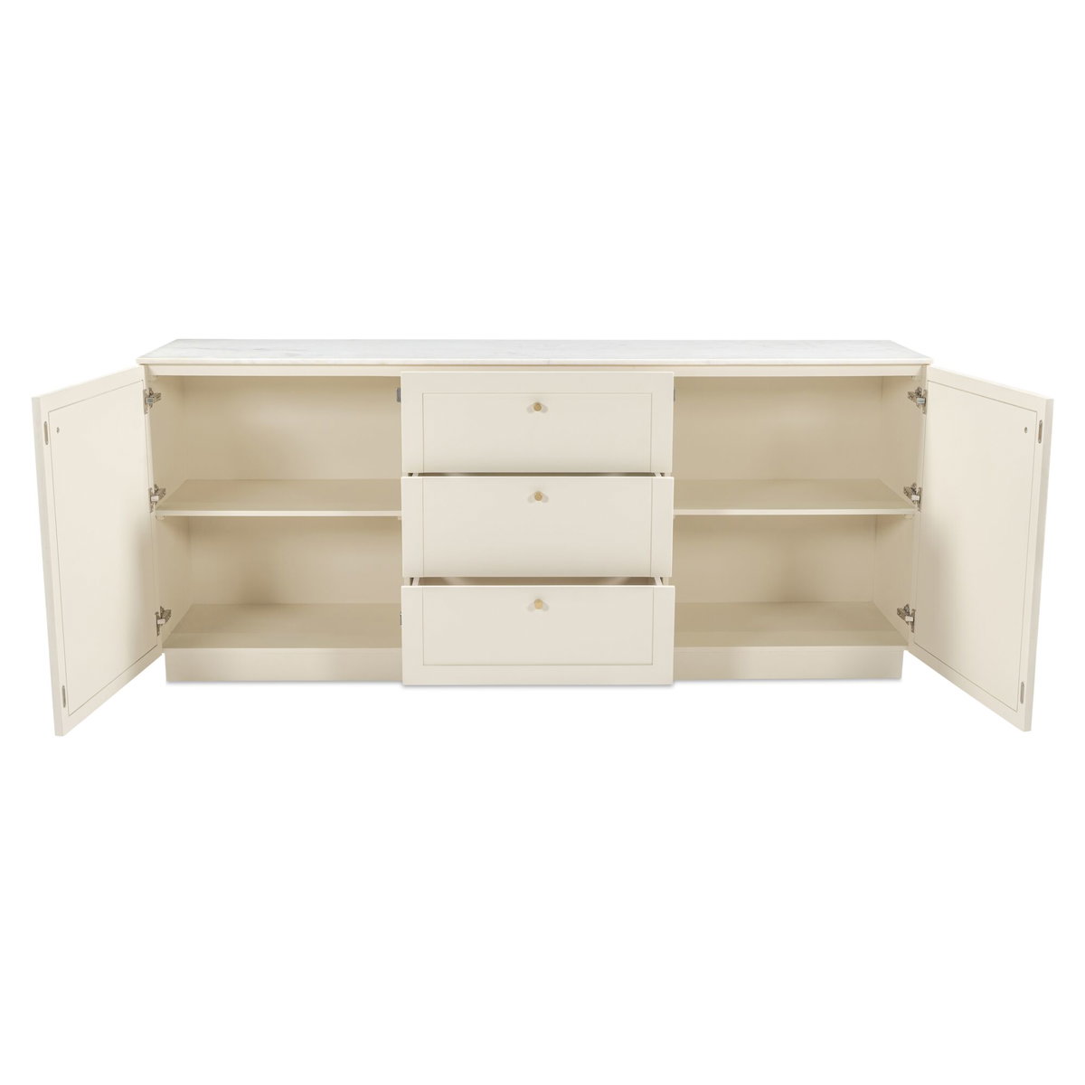 Nadine Sideboard Cream, Cabinets & Sideboard by Moe's Home, 78" width x 33" height x 20" depth View 4