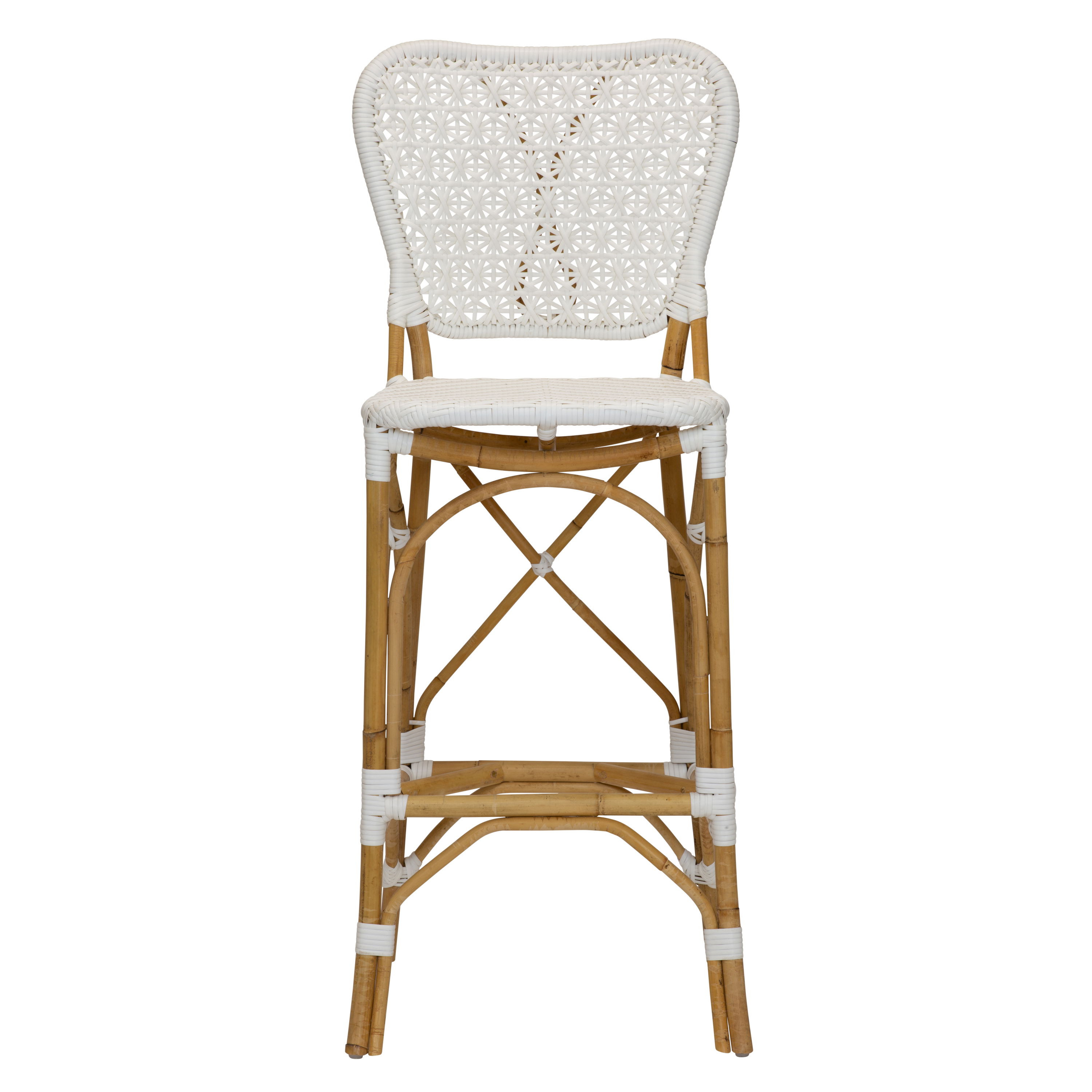 Clemente Bar Stool in Natural/White large image 