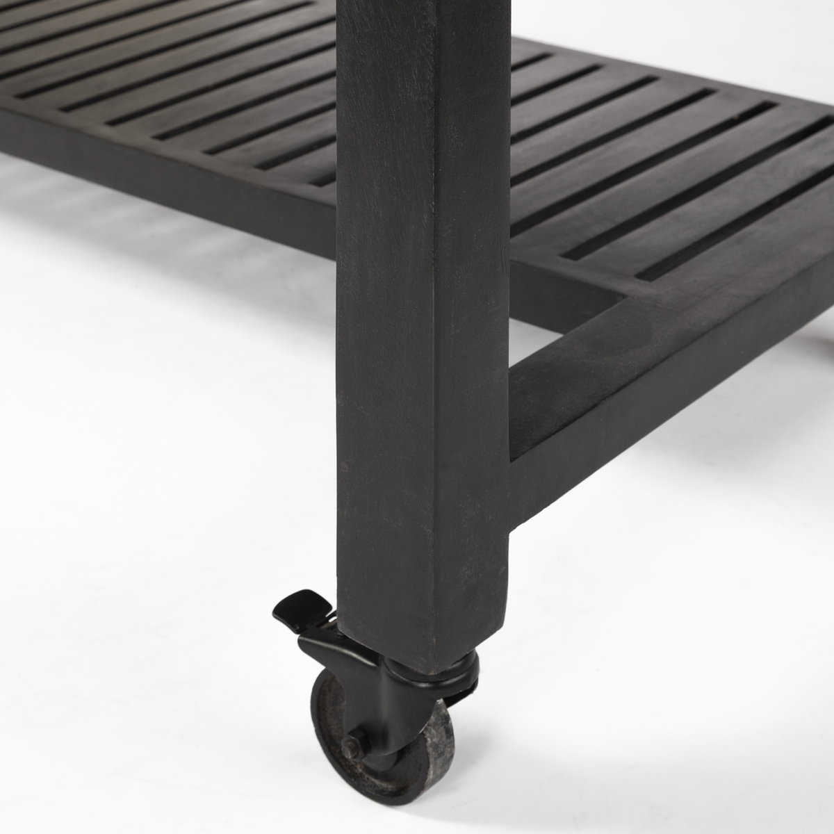 Columbia 62L x 28W x 36H Black Wooden Kitchen Island, by Mercana, 62" length x 28" width x 36" height View 12