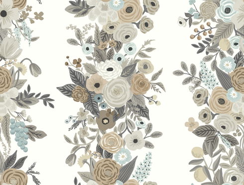Garden Party Trellis White & Brown Wallpaper