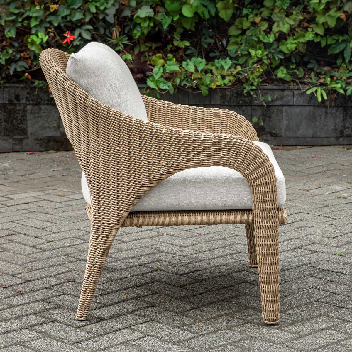 Kavali Outdoor Wicker Lounge Chair, Outdoor Chair by Uttermost, 2'4.5" width x 2'10.7" height x 2'6" depth View 4
