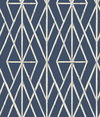 Riviera Bamboo Trellis Navy Wallpaper, by York Wall, 33' length x 1'8.5" width x 0.02" depth thumbnail 1