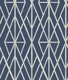 Riviera Bamboo Trellis Navy Wallpaper, by York Wall, 33' length x 1'8.5" width x 0.02" depth thumbnail