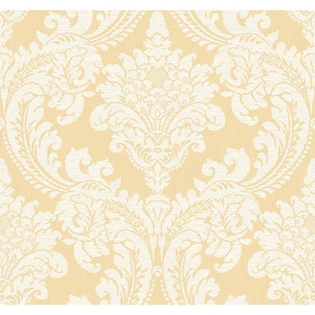 Tapestry Damask Yellow Wallpaper large image 