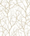Trees Silhouette White & Gold Wallpaper thumbnail 4