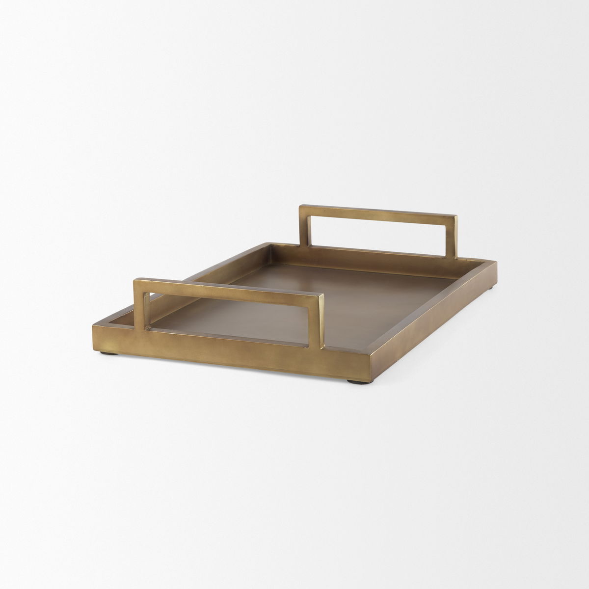 Shay Aluminium Tray - Medium, Decorative Tray by Mercana, 17" length x 12" width x 3" height View 9