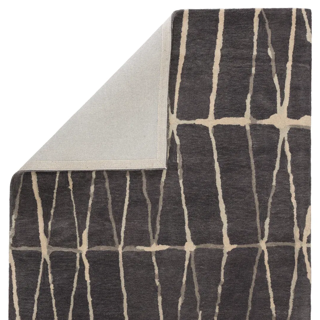Turin Hand-Tufted Gray/Cream Area Rug large image 