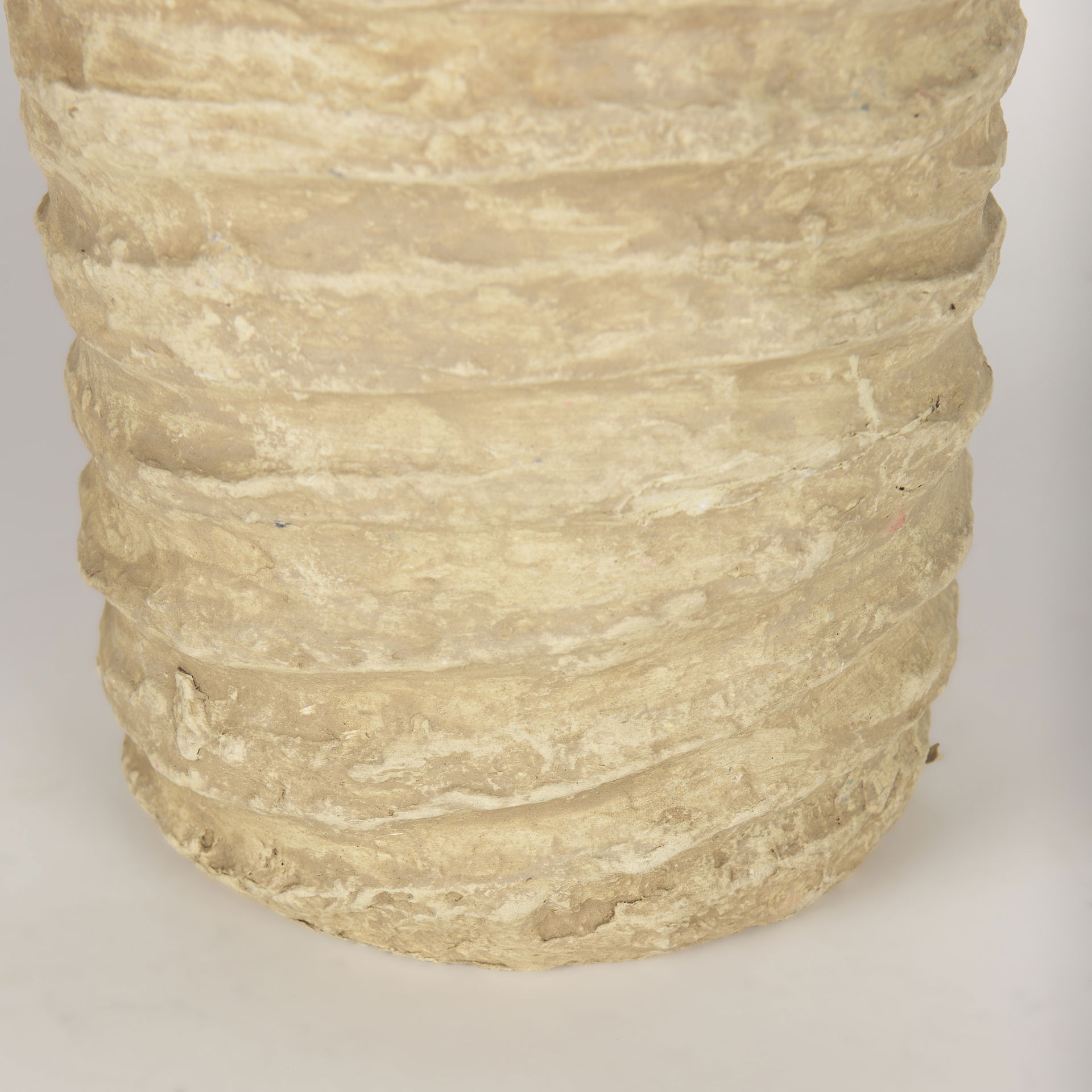 Kamli Large Beige Paper Mache Vase, by Mercana, 8" length x 8" width x 18" height View 8