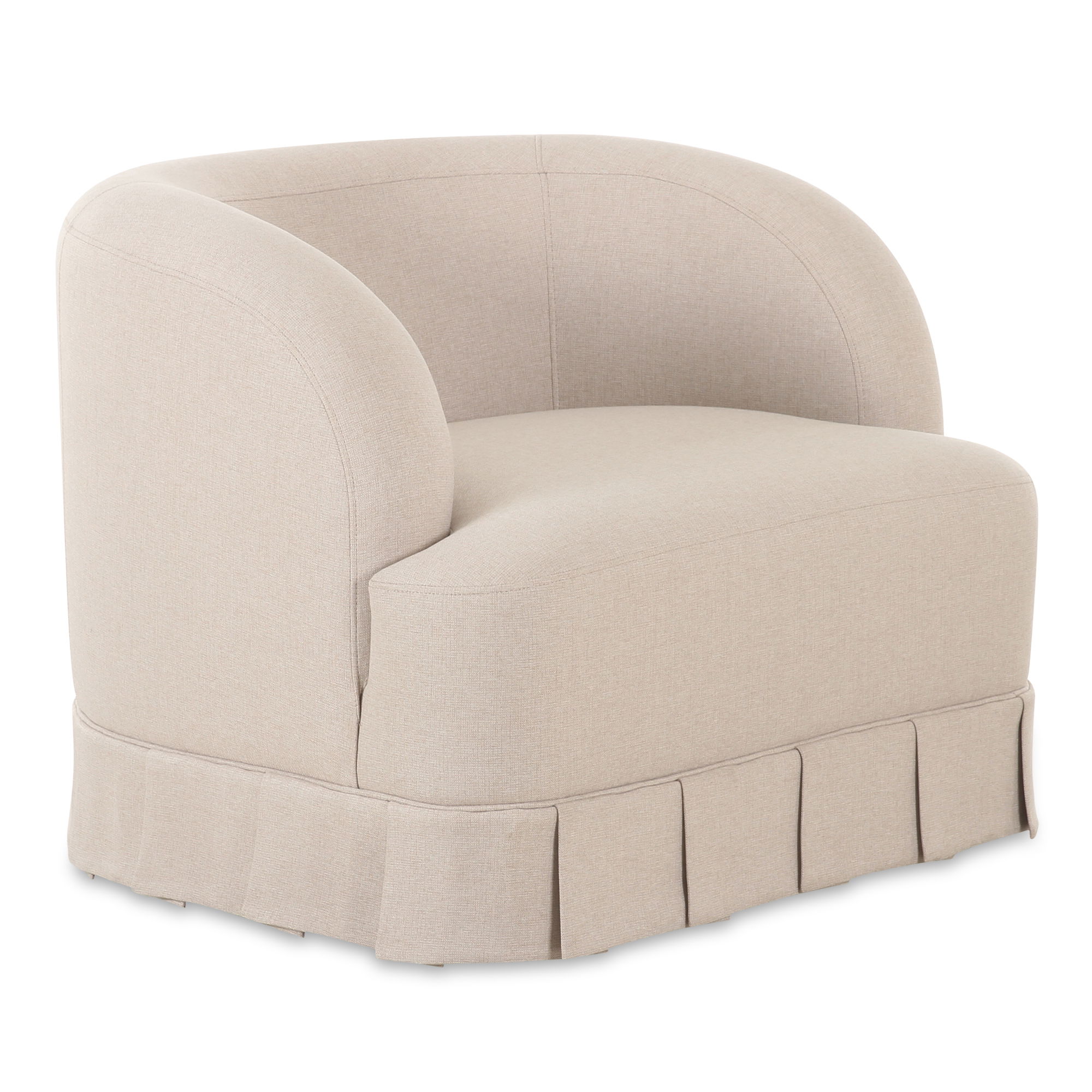 Maren Swivel Chair Beige, Accent Chair by Moe's Home, 32" width x 26.5" height x 30" depth View 2