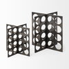Fletcher (Small) 4L x 4W Gray Metal Abstract Decorative Object, by Mercana, 4.33" length x 4.33" width x 5.91" height thumbnail 7