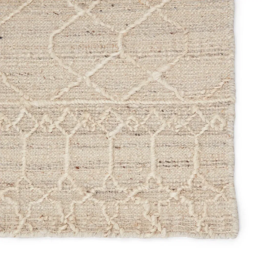 Cecille Handwoven Cotton/Wool/Jute Cream Area Rug large image 