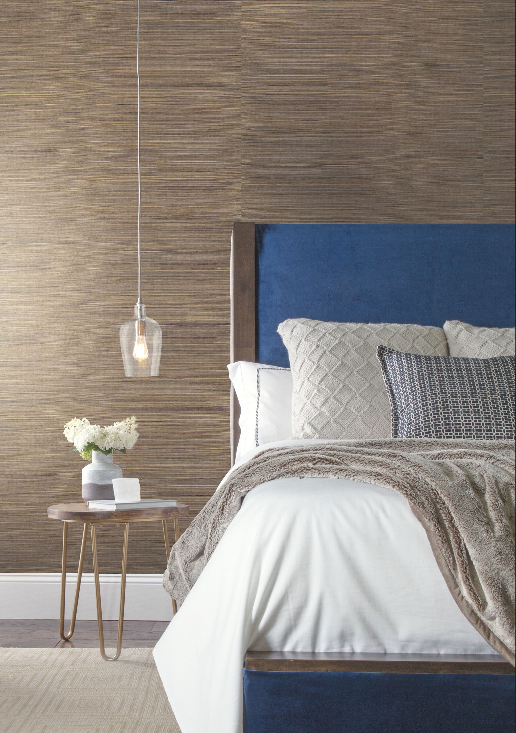 Multi Grass Brown Wallpaper, by York Wall, 24' length x 3' width x 0.02" depth View 3