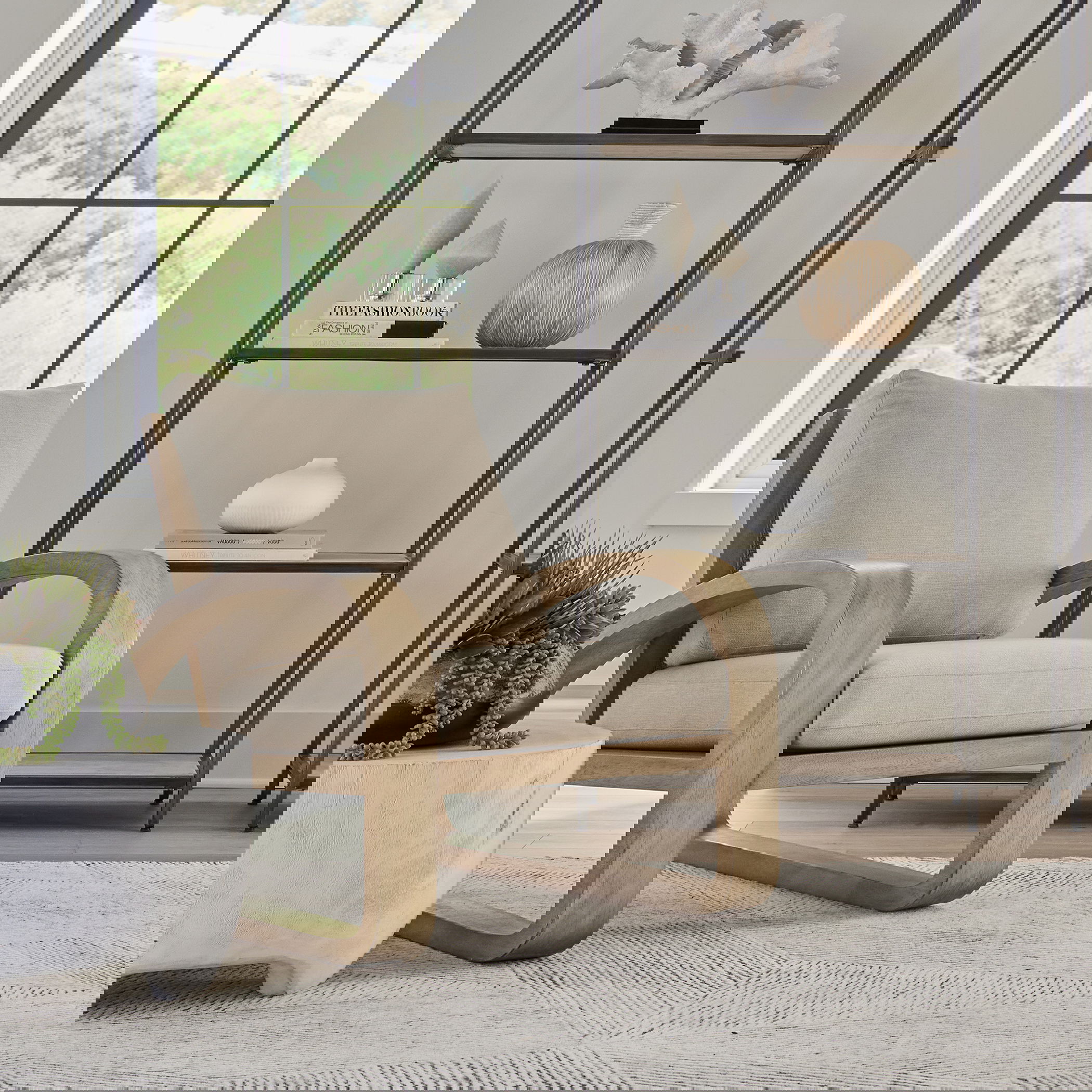 Barbora Wooden Accent Chair, Furniture by Uttermost, 30.5" width x 32" height x 37.5" depth View 2