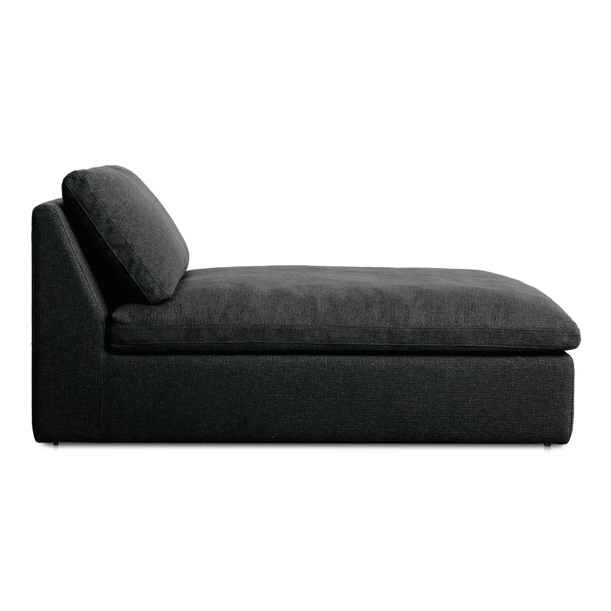Miles Outdoor Chaise Speckled Charcoal, Chaise Lounges & Daybed by Moe's Home, 65" width x 35.8" height x 40" depth View 3