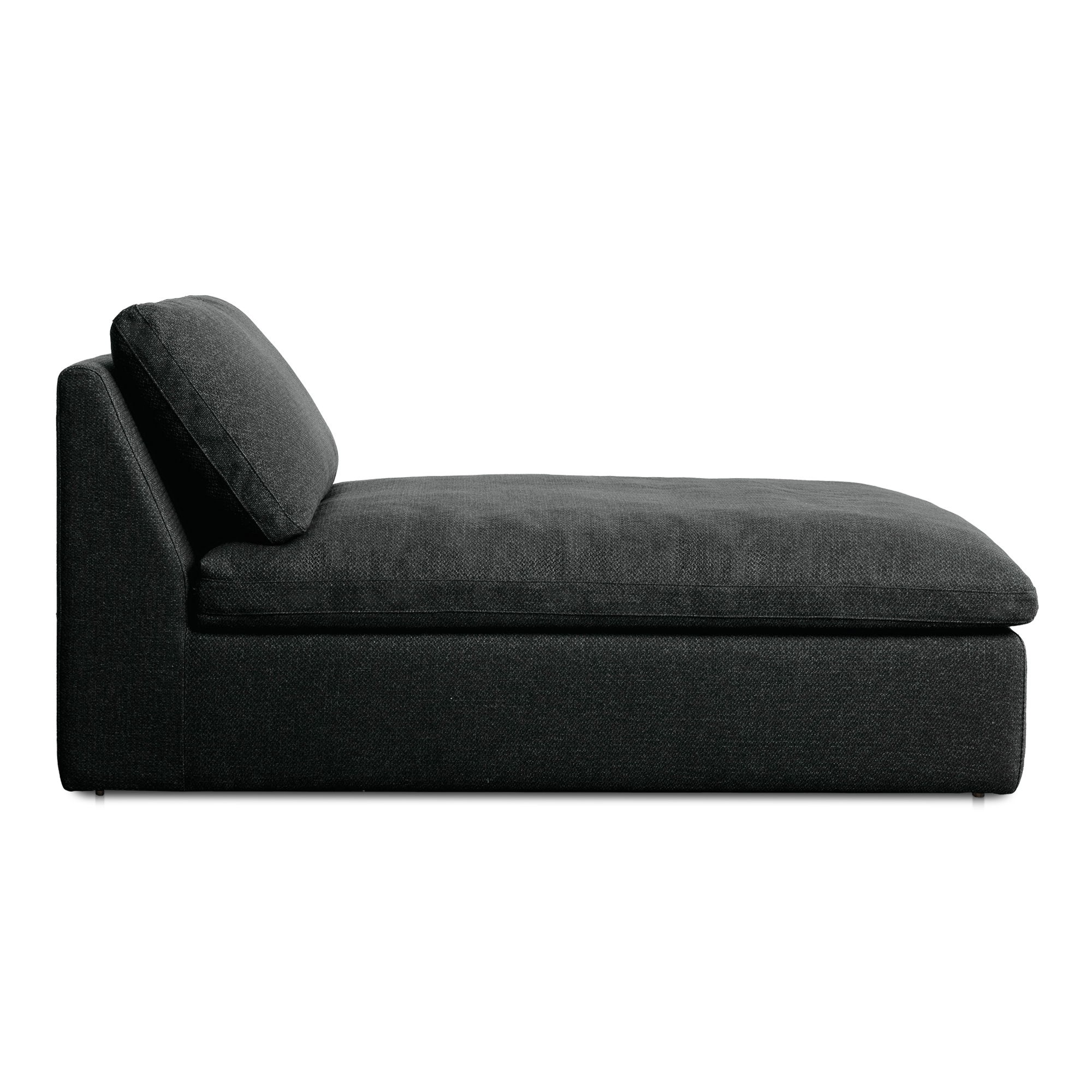 Miles Outdoor Chaise Speckled Charcoal large image 